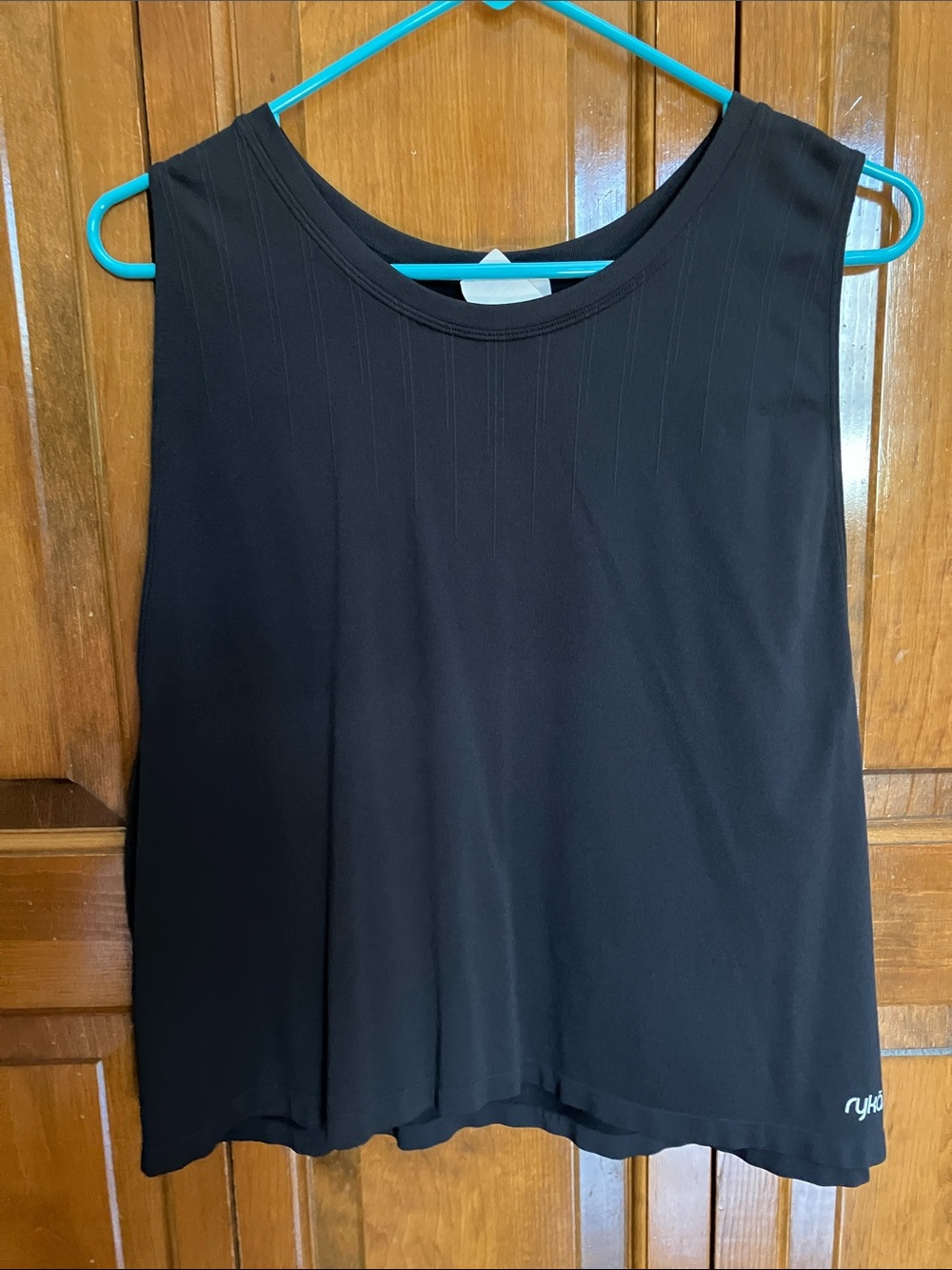 Ryka Black Racerback Tank with Subtle Logo & A FREE hair clip Or necklace:):)